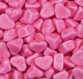 Süß-saure rosa zarte Herzen